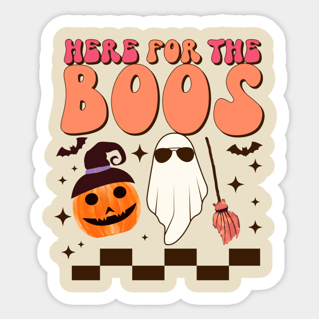 Here For The Boos Sticker by LMW Art